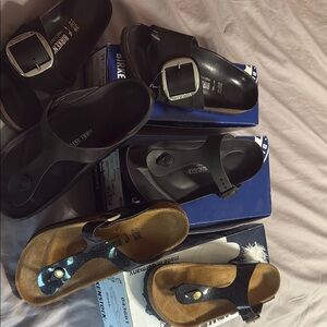 Birkenstock Black and Brown Sandals